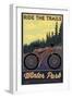 Winter Park, Colorado - Mountain Bike Scene-Lantern Press-Framed Art Print