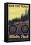 Winter Park, Colorado - Mountain Bike Scene-Lantern Press-Framed Stretched Canvas