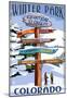 Winter Park, Colorado - Sign Destinations-null-Mounted Poster