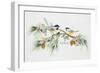 Winter Peace Chickadees-Yachal Design-Framed Giclee Print