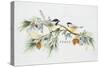 Winter Peace Chickadees-Yachal Design-Stretched Canvas