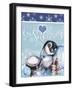 Winter Penguin - Let it Snow-Sheena Pike Art And Illustration-Framed Giclee Print