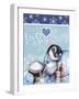 Winter Penguin - Let it Snow-Sheena Pike Art And Illustration-Framed Giclee Print