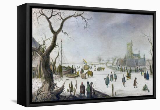 Winter Pleasure-Hendrik Avercamp-Framed Stretched Canvas