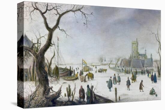 Winter Pleasure-Hendrik Avercamp-Stretched Canvas