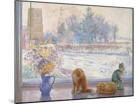 Winter Prospect with Cats-Timothy Easton-Mounted Giclee Print