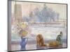 Winter Prospect with Cats-Timothy Easton-Mounted Giclee Print