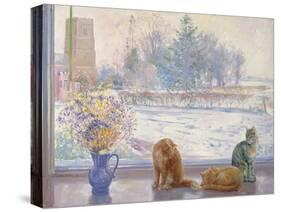 Winter Prospect with Cats-Timothy Easton-Stretched Canvas
