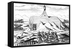 Winter Quarters of Willem Barents' Expedition to the Arctic, 1596-1597-null-Framed Stretched Canvas