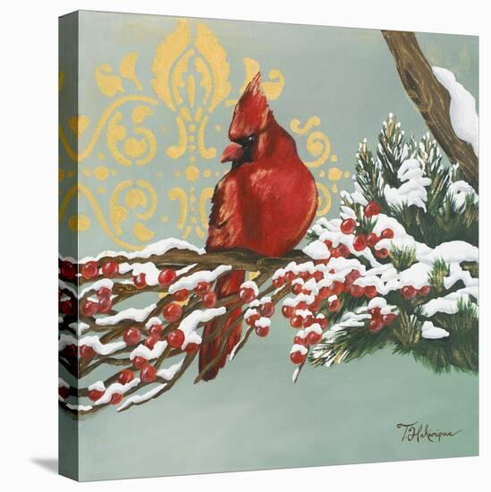 Winter Red Bird I-Tiffany Hakimipour-Stretched Canvas