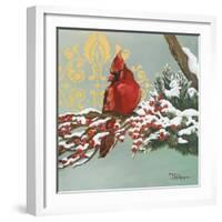 Winter Red Bird I-Tiffany Hakimipour-Framed Art Print