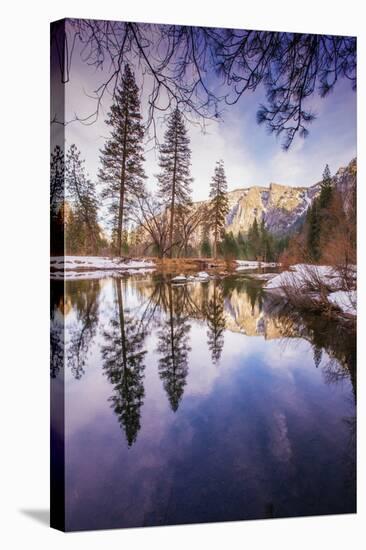 Winter Reflections in Yosemite Valley-null-Stretched Canvas