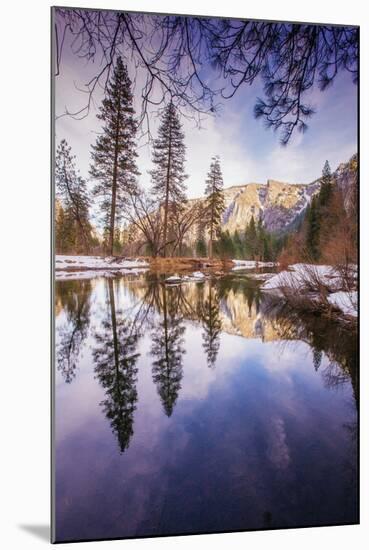 Winter Reflections in Yosemite Valley-null-Mounted Photographic Print