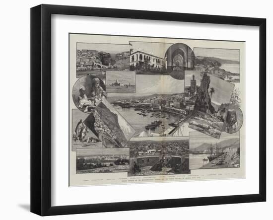 Winter Resorts on the Mediterranean, Algiers and the French Province of Algeria, with Tunis-Charles Auguste Loye-Framed Giclee Print
