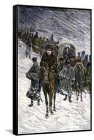 Winter Retreat of Napoleon and the French Army from Moscow in 1812-null-Framed Stretched Canvas