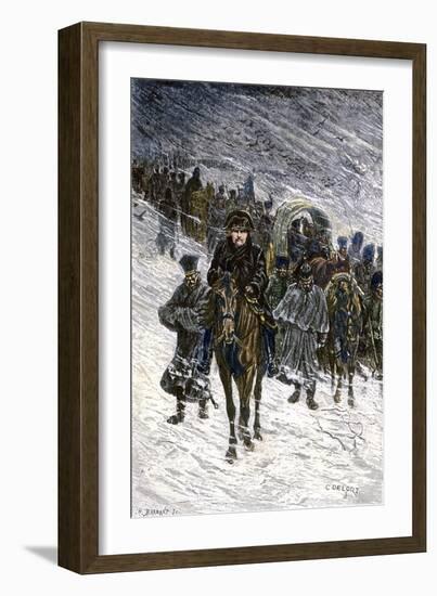 Winter Retreat of Napoleon and the French Army from Moscow in 1812-null-Framed Giclee Print