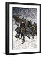 Winter Retreat of Napoleon and the French Army from Moscow in 1812-null-Framed Giclee Print