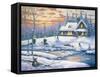 Winter Retreat-John Zaccheo-Framed Stretched Canvas