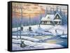 Winter Retreat-John Zaccheo-Framed Stretched Canvas