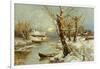 Winter River Landscape, 1897-Juli Julievich Klever-Framed Giclee Print