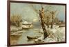 Winter River Landscape, 1897-Juli Julievich Klever-Framed Giclee Print