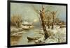 Winter River Landscape, 1897-Juli Julievich Klever-Framed Giclee Print