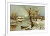 Winter River Landscape, 1897-Juli Julievich Klever-Framed Giclee Print