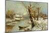 Winter River Landscape, 1897-Juli Julievich Klever-Mounted Giclee Print