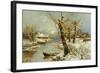 Winter River Landscape, 1897-Juli Julievich Klever-Framed Giclee Print