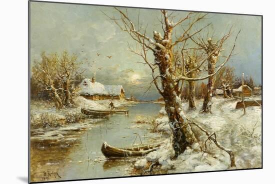 Winter River Landscape, 1897-Juli Julievich Klever-Mounted Giclee Print