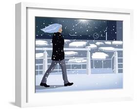 Winter River Walk-Mary Ann Smith-Framed Giclee Print