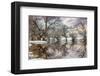 Winter River Zagyva In Hungary-null-Framed Art Print