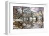 Winter River Zagyva In Hungary-null-Framed Art Print