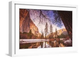 Winter Riverside Scene, Yosemite Valley-null-Framed Photographic Print