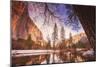 Winter Riverside Scene, Yosemite Valley-null-Mounted Photographic Print