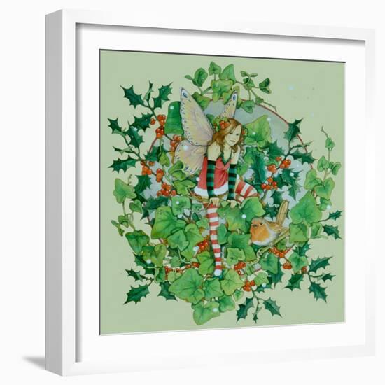 Winter Robin 2-Linda Ravenscroft-Framed Giclee Print