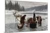 Winter's Day Laundering-Jahn Ekenaes-Mounted Giclee Print