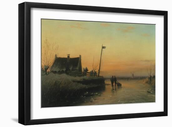 Winter's Day, Sunset-Lodewijk Kleyn-Framed Giclee Print