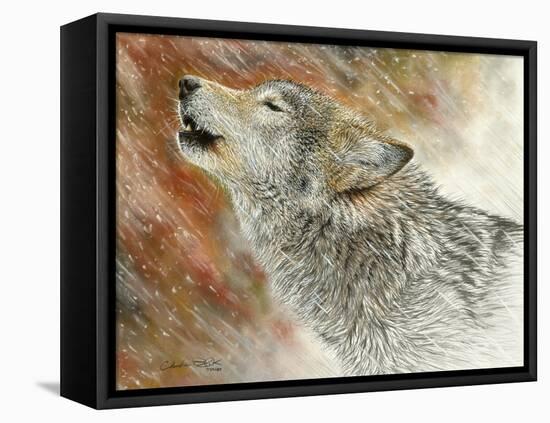 Winter's First Call-Chuck Black-Framed Stretched Canvas