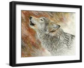 Winter's First Call-Chuck Black-Framed Giclee Print