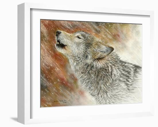 Winter's First Call-Chuck Black-Framed Giclee Print