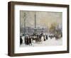 Winter's Mantle, Trafalgar Square, London-John Sutton-Framed Giclee Print