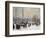 Winter's Mantle, Trafalgar Square, London-John Sutton-Framed Giclee Print