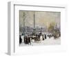 Winter's Mantle, Trafalgar Square, London-John Sutton-Framed Giclee Print