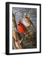 Winter's Perch 2-Trevor V. Swanson-Framed Giclee Print