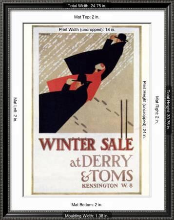 Winter Sale at Derry and Toms' Posters - E. Hauffer | AllPosters.com