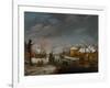 Winter Scene, 1614 (Oil on Cradled Panel)-Esaias I van de Velde-Framed Giclee Print