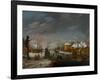 Winter Scene, 1614 (Oil on Cradled Panel)-Esaias I van de Velde-Framed Giclee Print