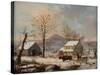 Winter Scene, 1830-60-George Henry Durrie-Stretched Canvas