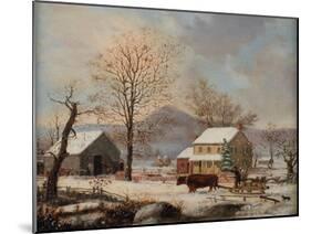 Winter Scene, 1830-60-George Henry Durrie-Mounted Giclee Print